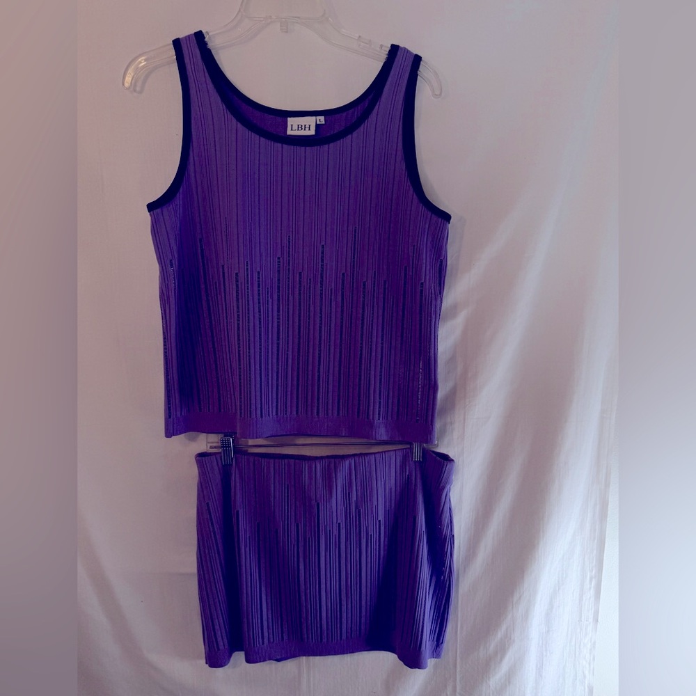 Luxe Purple Women's 2 piece skirt set Size L